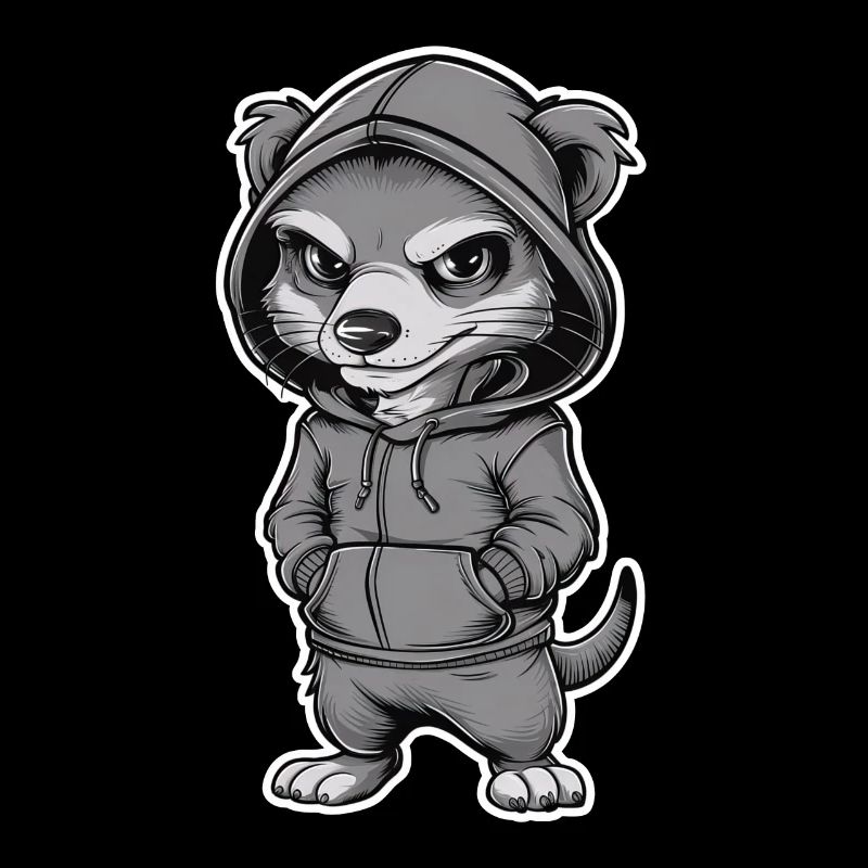Suricate cool dans un sweat à capuche élégant