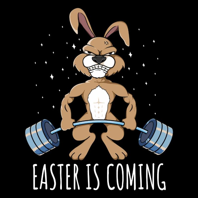 Exercising Easter Bunny Happy Easter Bodybuilding
