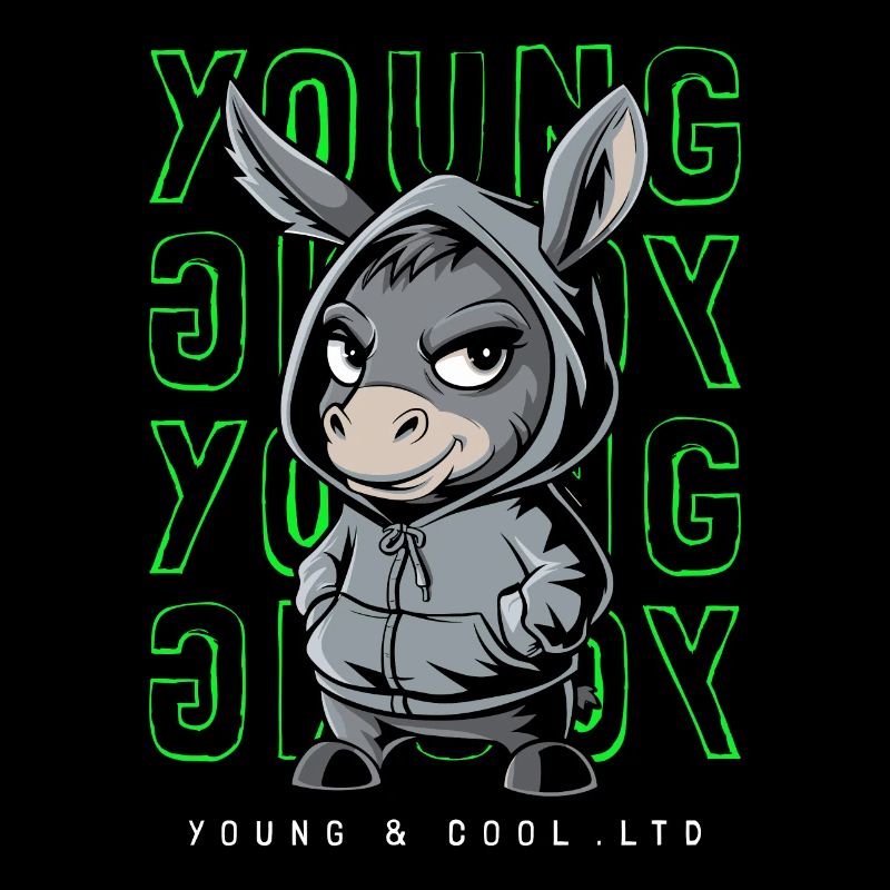 Donkey Young and Cool Animal Lover