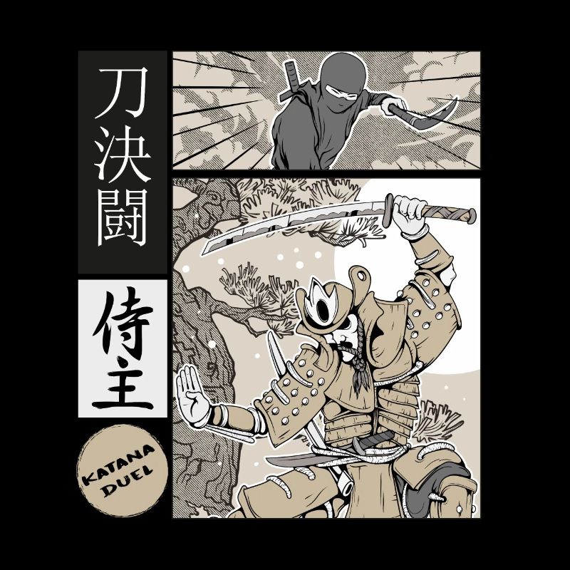 samurai katana Duell vs ninja