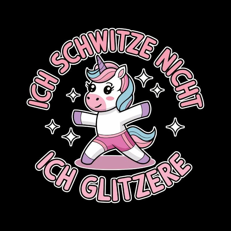 Ich schwitze nicht ich Glitzere Lustig Aerobic Tan