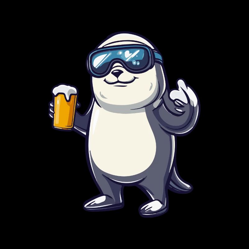 Robbe Tier Apres Ski Bier Comic