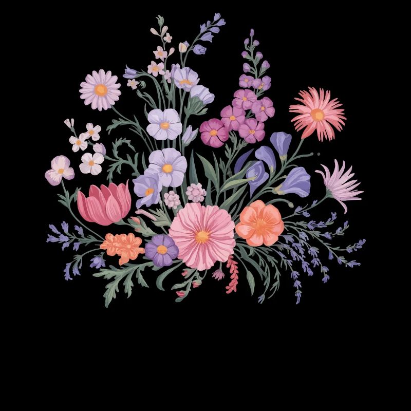 Jardinier de fleurs florales de fleurs sauvages colorées