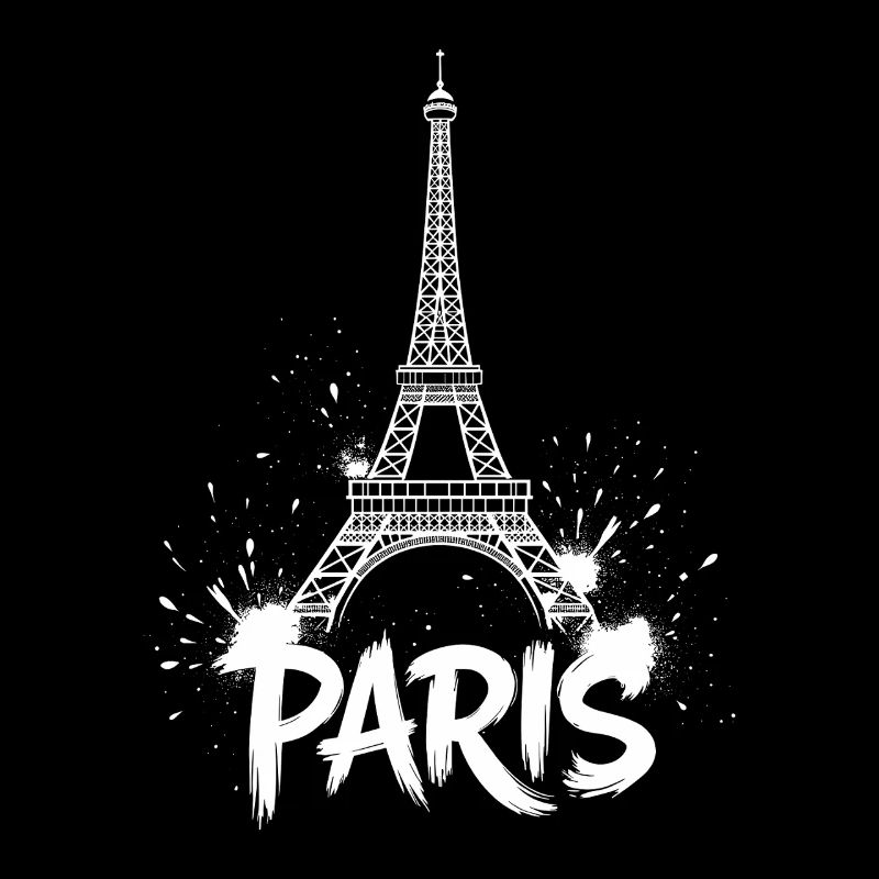 Tour Eiffel Pop Art Scène De Nuit