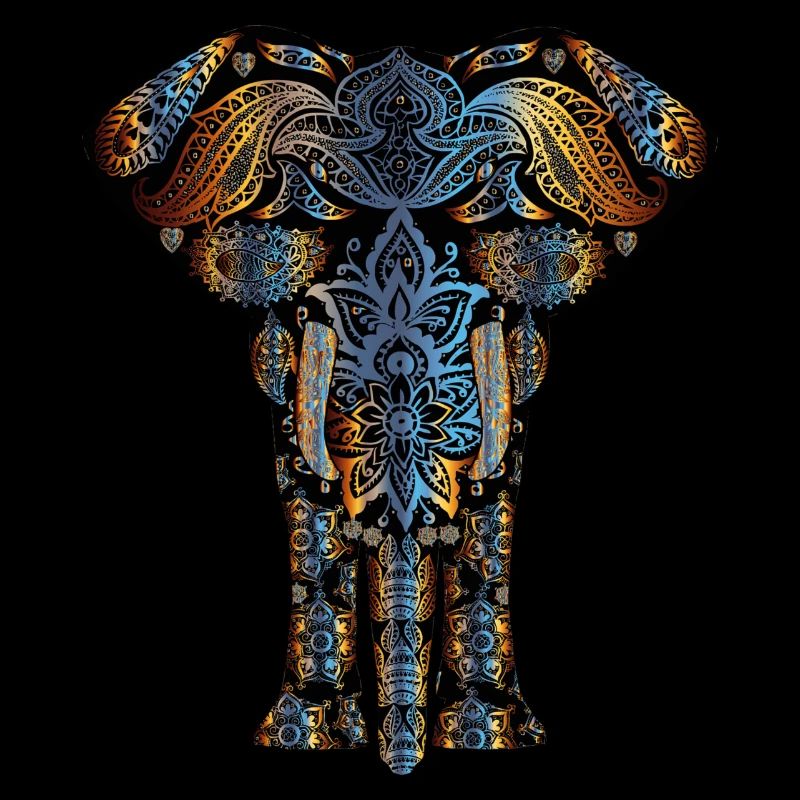 Elefant Symbol bunt