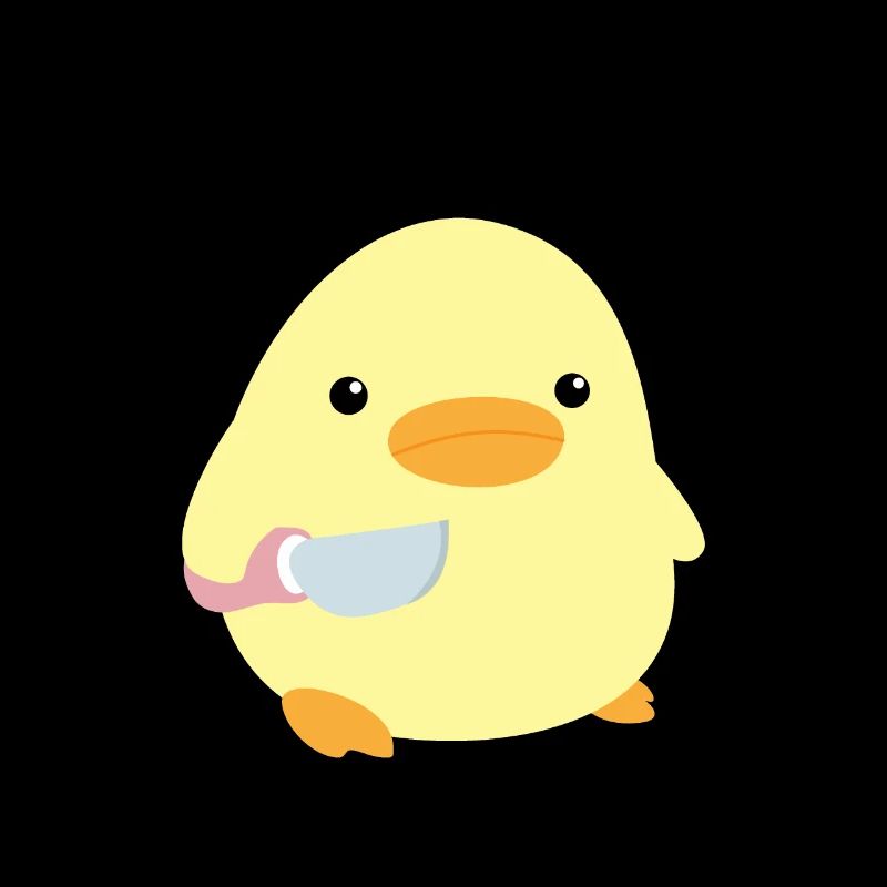 Nerven Ende Ente mit Messer Meme Gans Küken Spruch