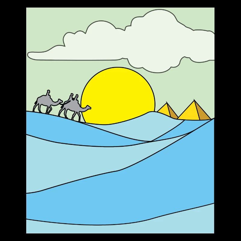 Retro pyramide du désert soleil