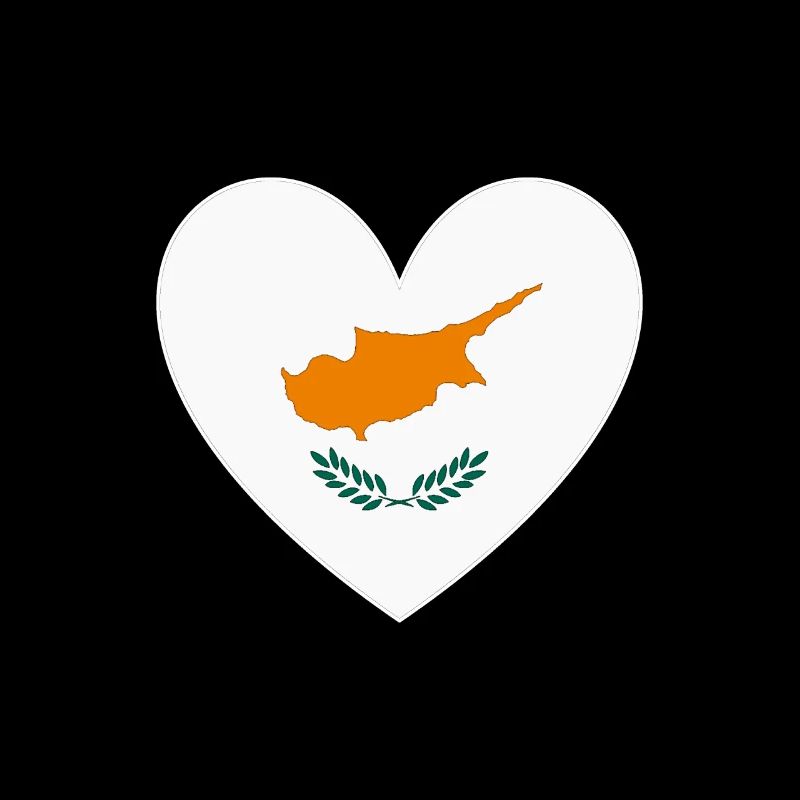 Drapeau de Chypre Coeur