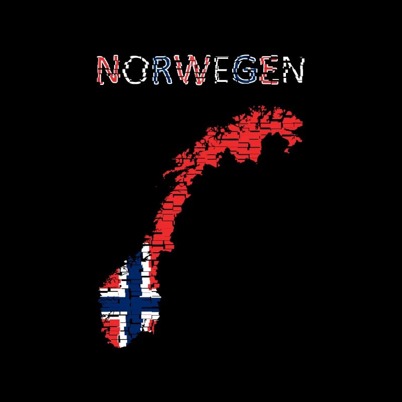 Norway Map Art Design