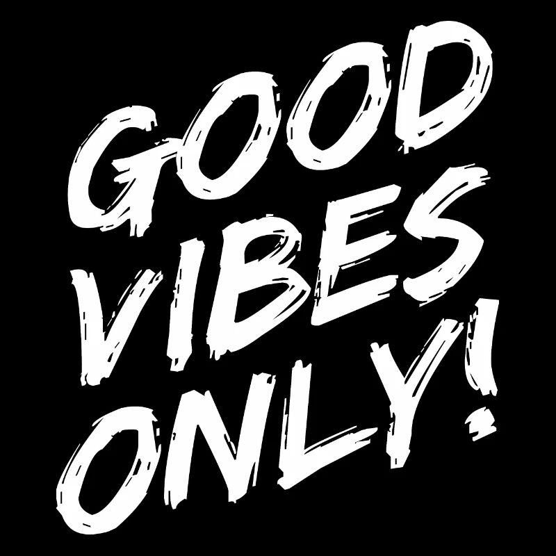 Good Vibes seulement brossé blanc