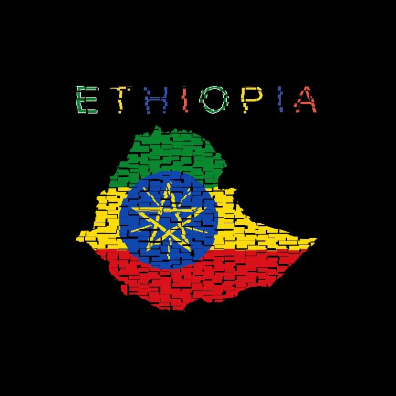 Ethiopia Map Flag