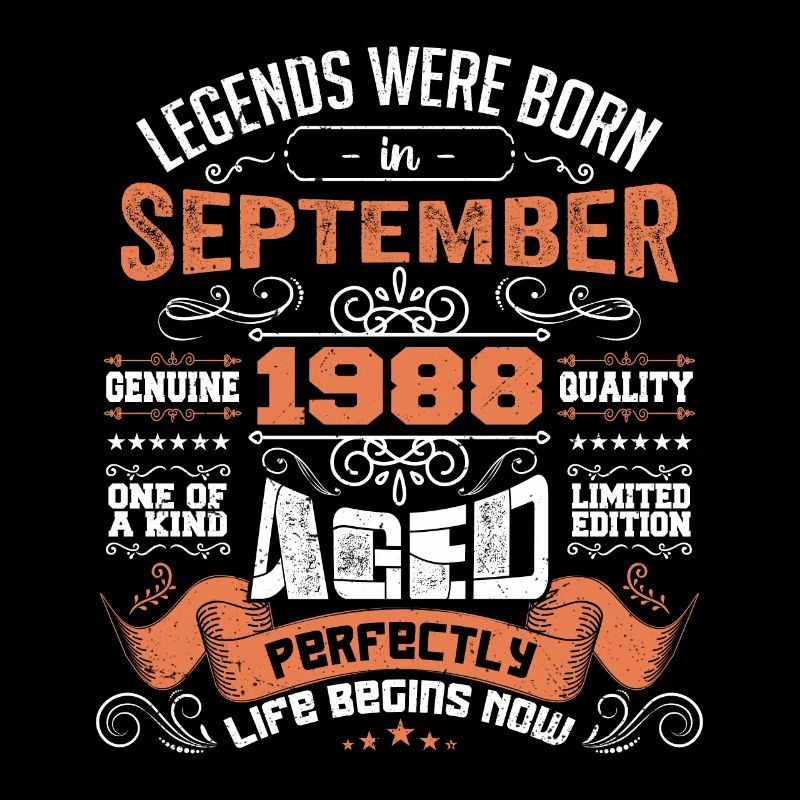legends were born in September 1988 | gift ideas
