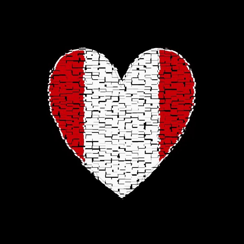Peru Heart Art Design