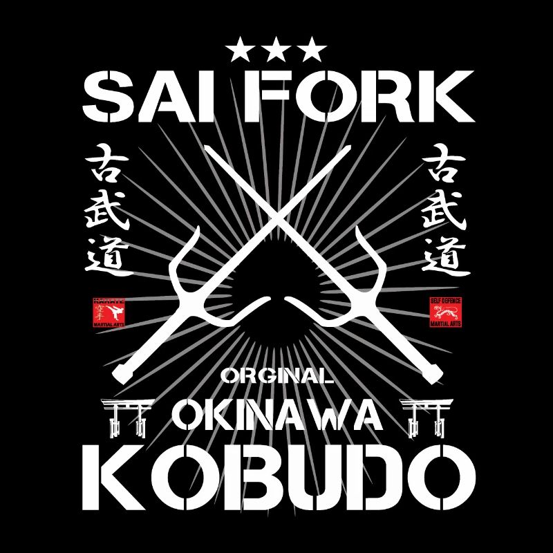 Sai Fork Kobudo Okinawa Design