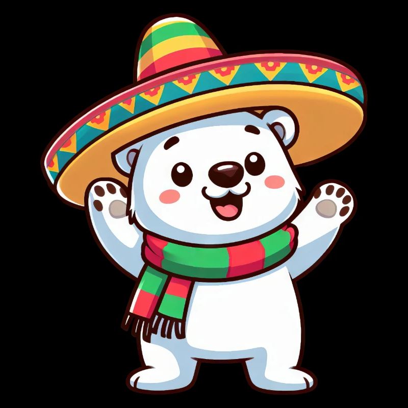 Cinco de Mayo Polar Bear: Festive Design