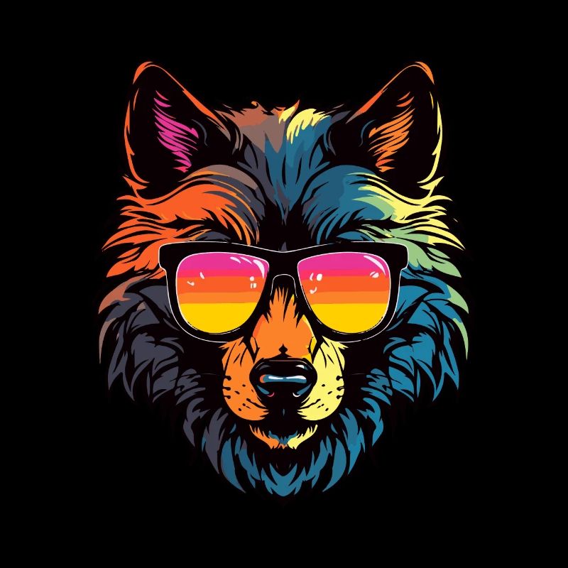 Wolf Head Portrait Cool
