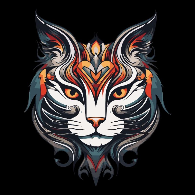 Cat Portrait Head