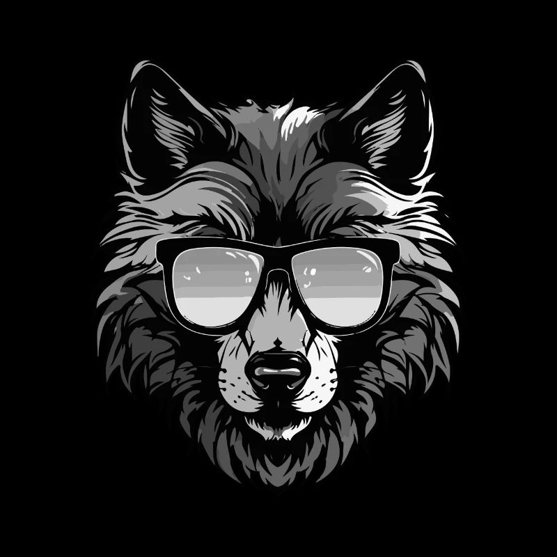 Wolf Head Portrait Cool