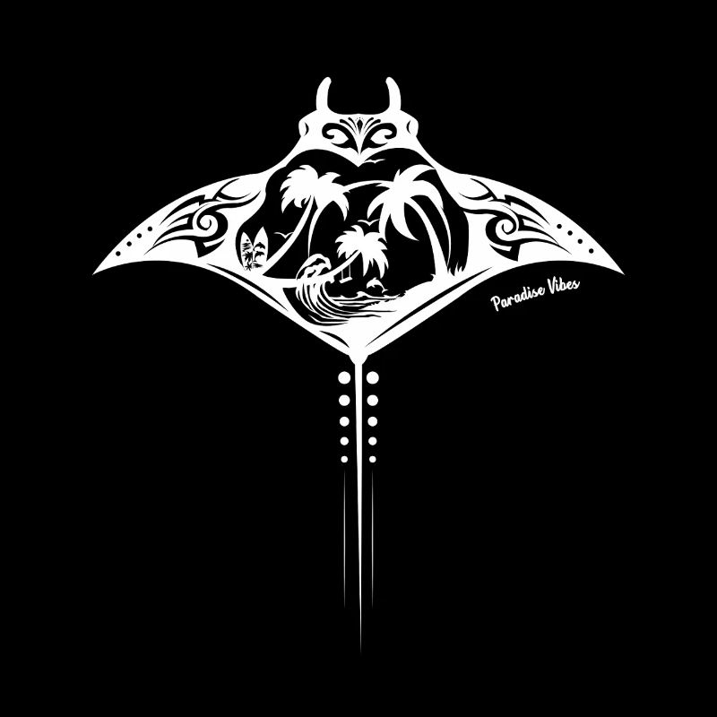 Manta Ray, Devil Ray, Tribal, Vacation, Beach
