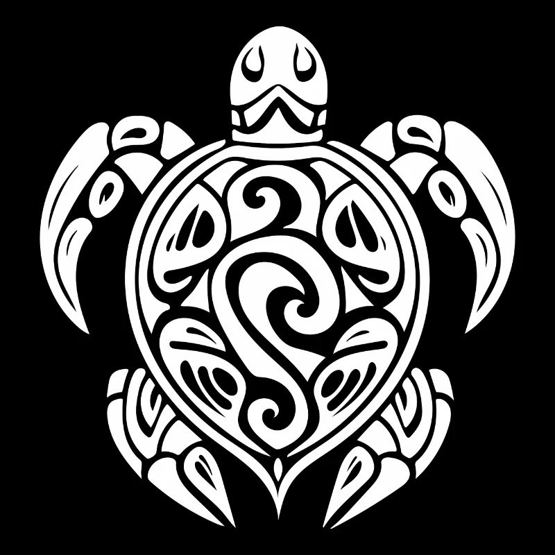 Pretty tattoo diver turtle