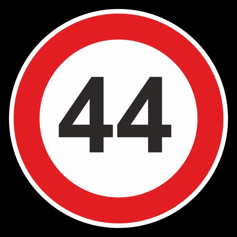 44 vierundvierzig Geburtstag Tempolimit