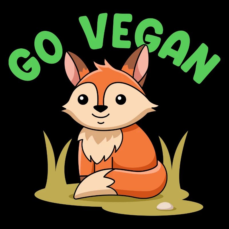 Fox design for proud vegans