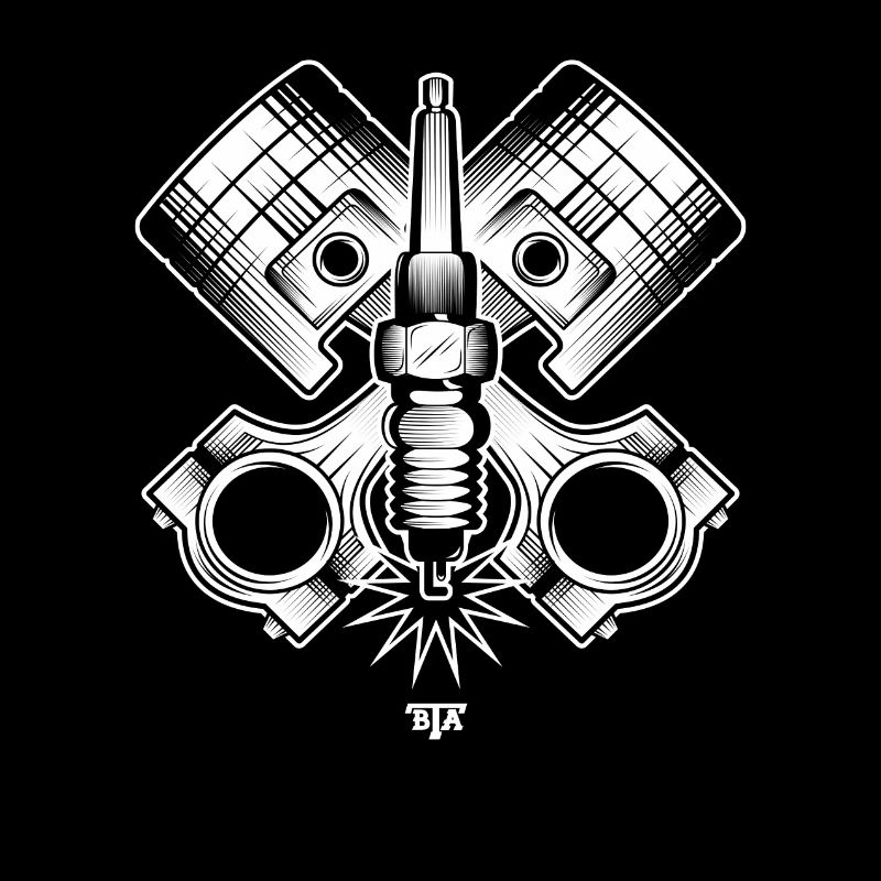 piston cylinder spark plug motorcycle