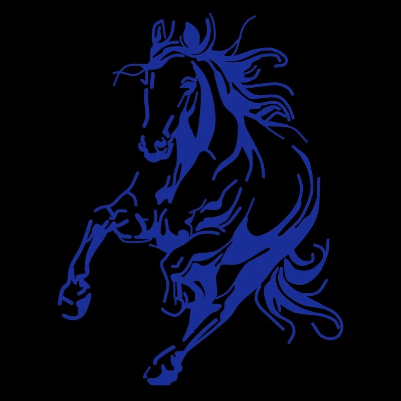 Dynamisches Blaues Linienpferd