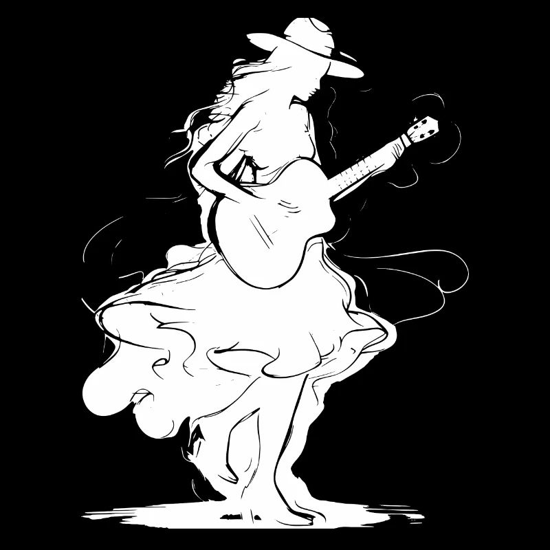 Fille de guitare