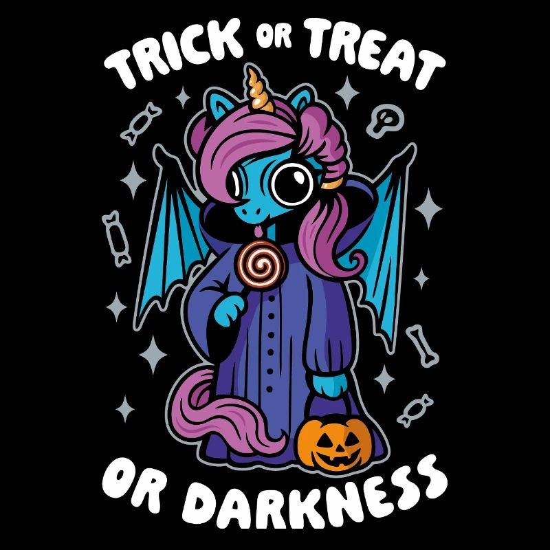 Dunkles süßes Einhorn - Süßes oder Saures oder Dunkelheit