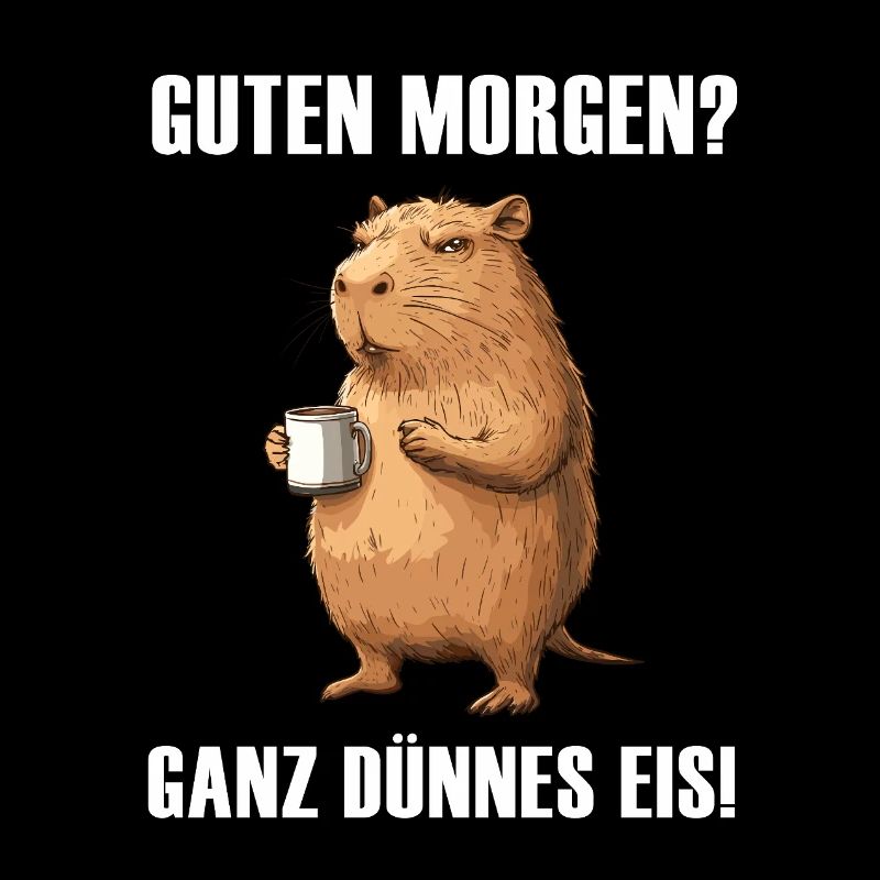Capybara with Coffee Mug