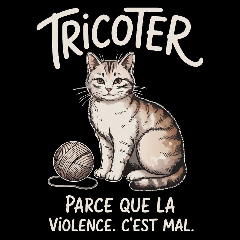 Knitting, because violence is wrong