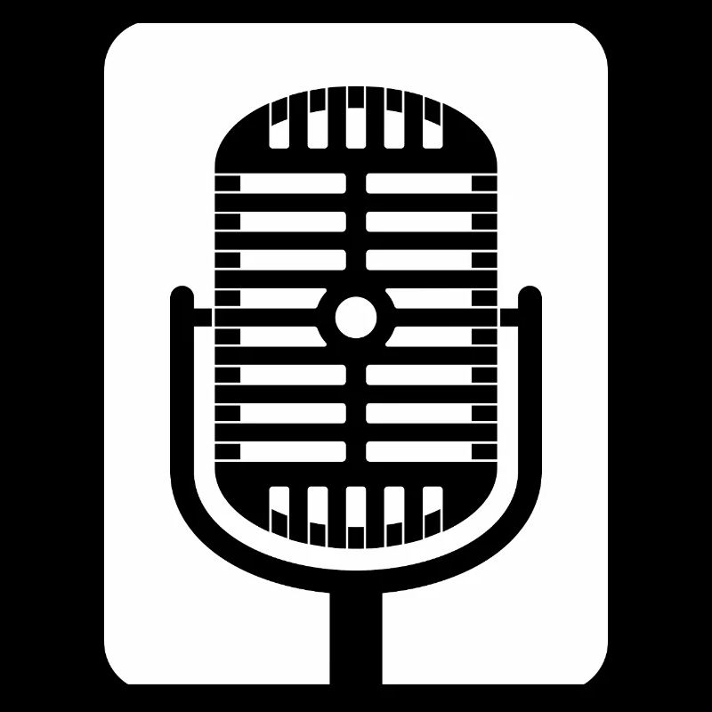 Retro Microphone Emblem