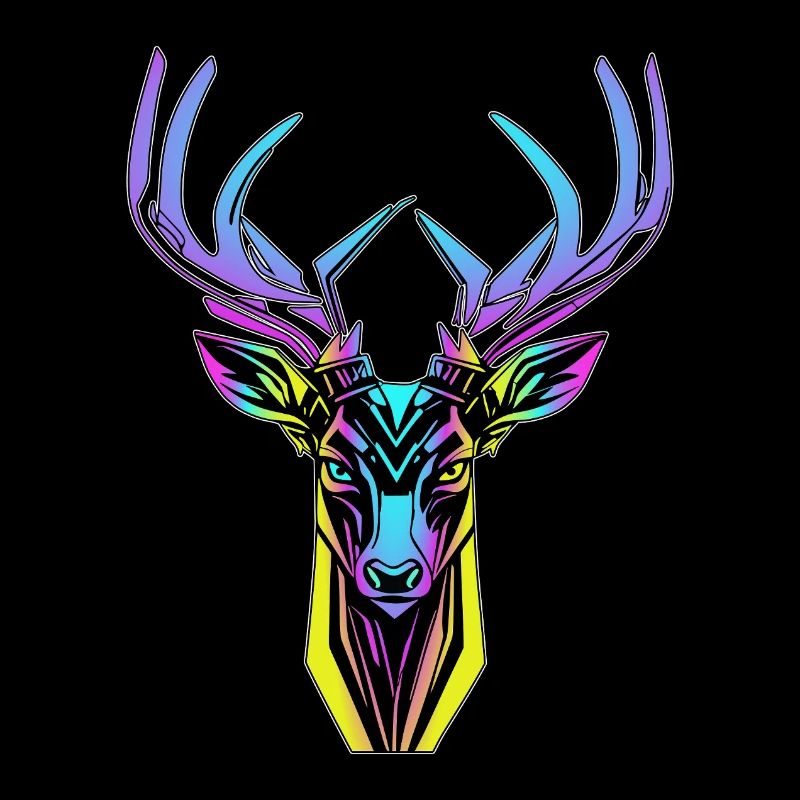 Tête de Cerf Néon