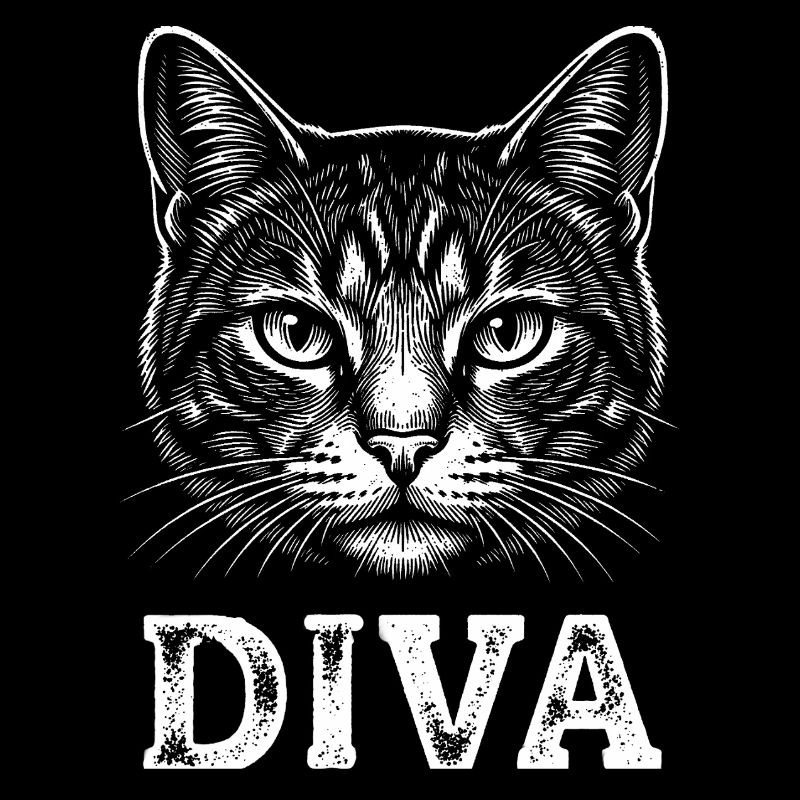 Diva Cat – Motif élégant du chat