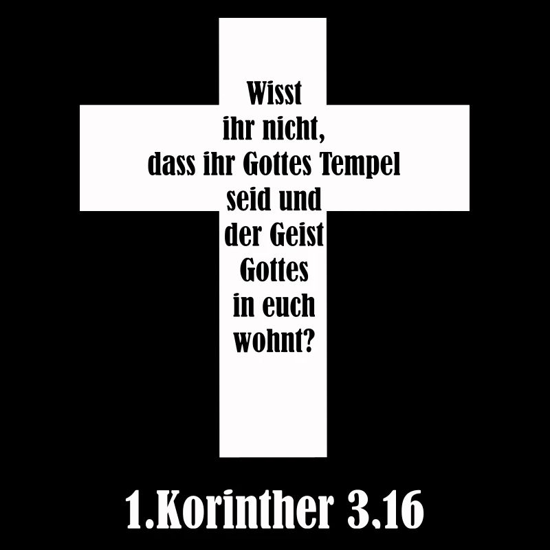 Kreuzzitat Korinther 3:16 - Geist in euch