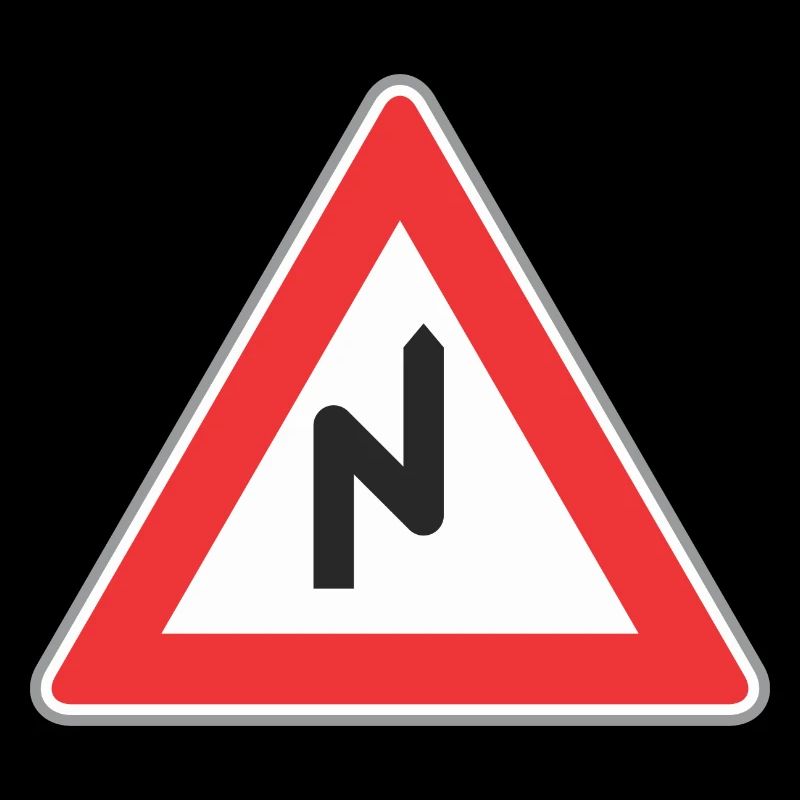 zig signe de route zag droit chemin