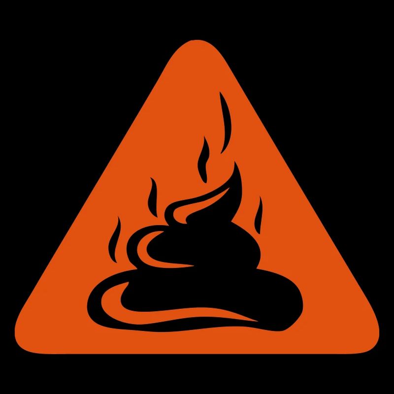 merde panneau danger triangle caca