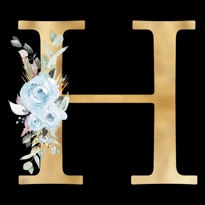 Monogramme personnalisable Floral H