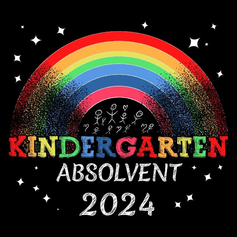 Kindergarten Absolvent 2024 Regenbogen Einschulung