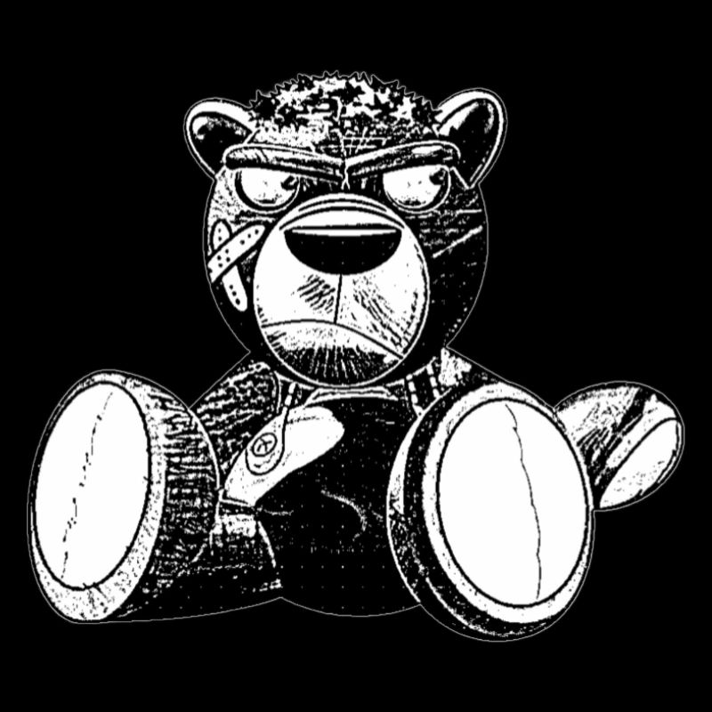 Creepy Teddy Black&White