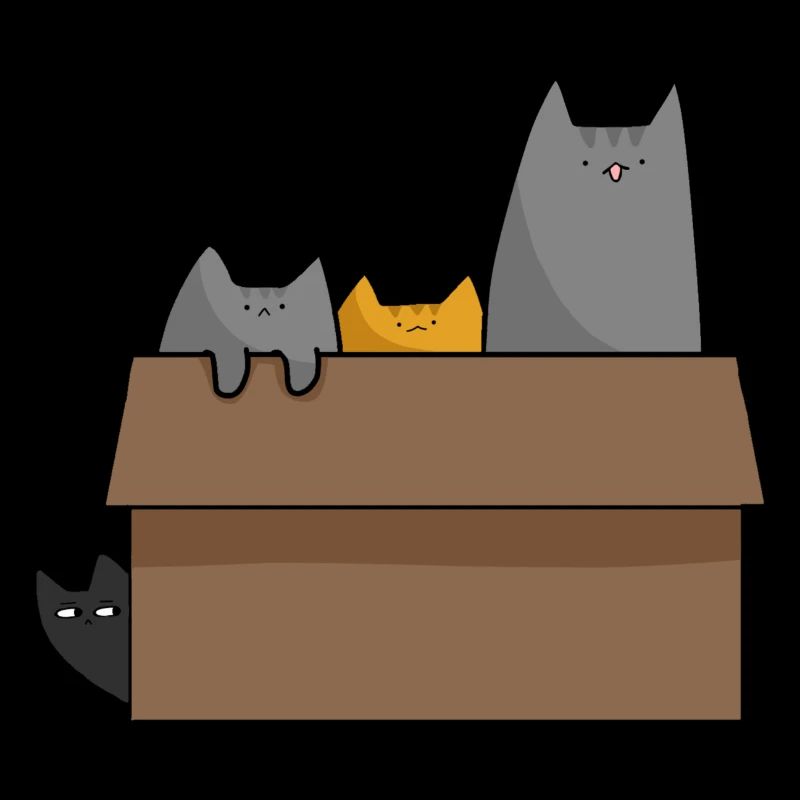 Cute Cats inside box, Love Cats