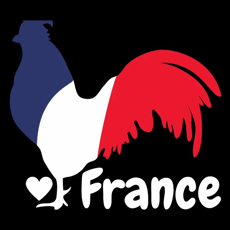 French rooster blue white red
