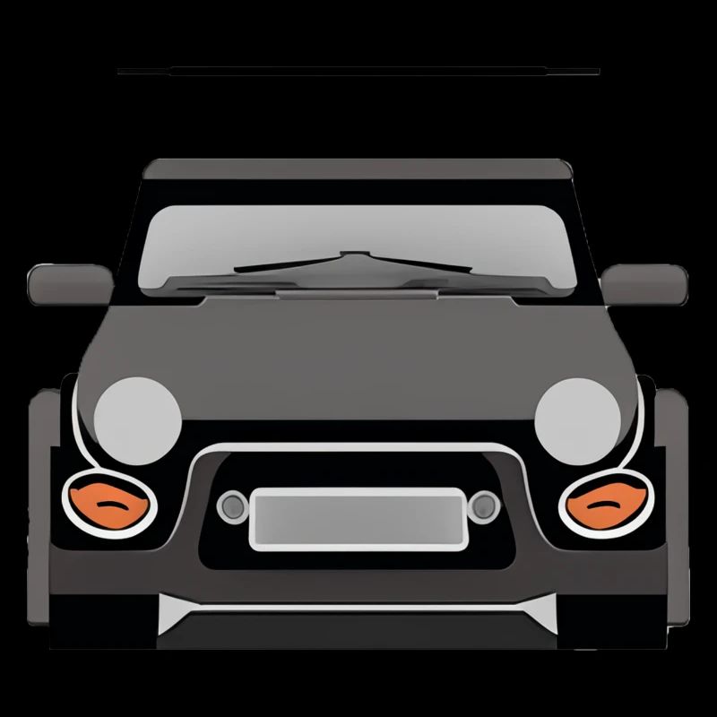 Minimalistisches Auto frontal