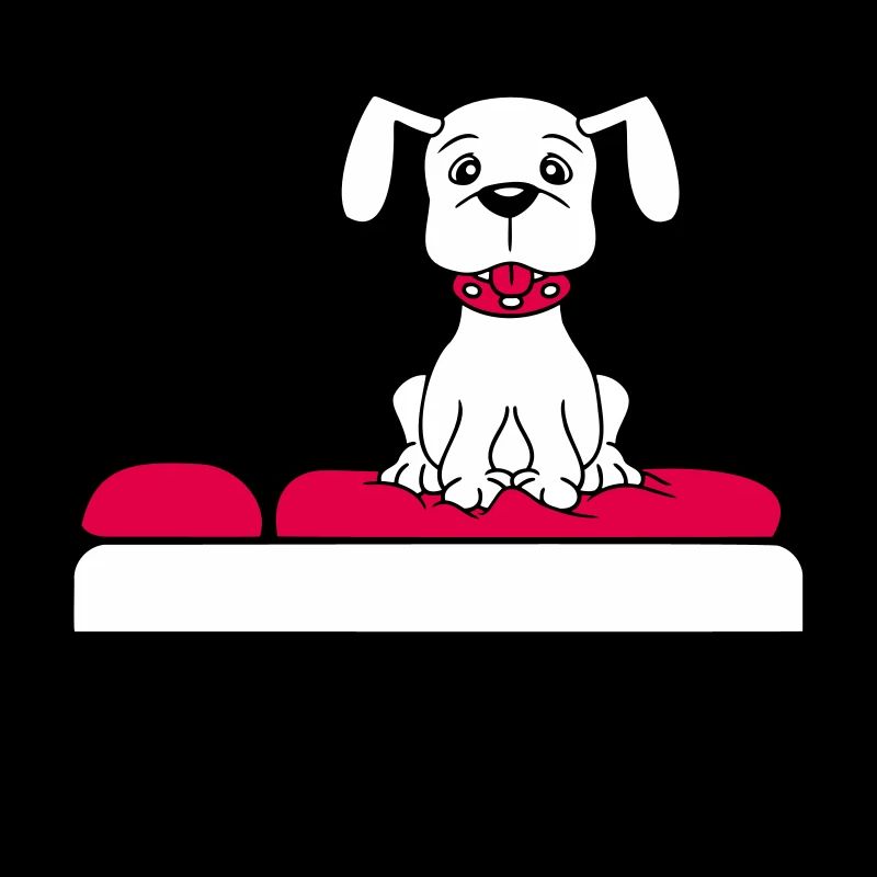 Dog On Bed Relaxed Sleeping Bedroom Cute