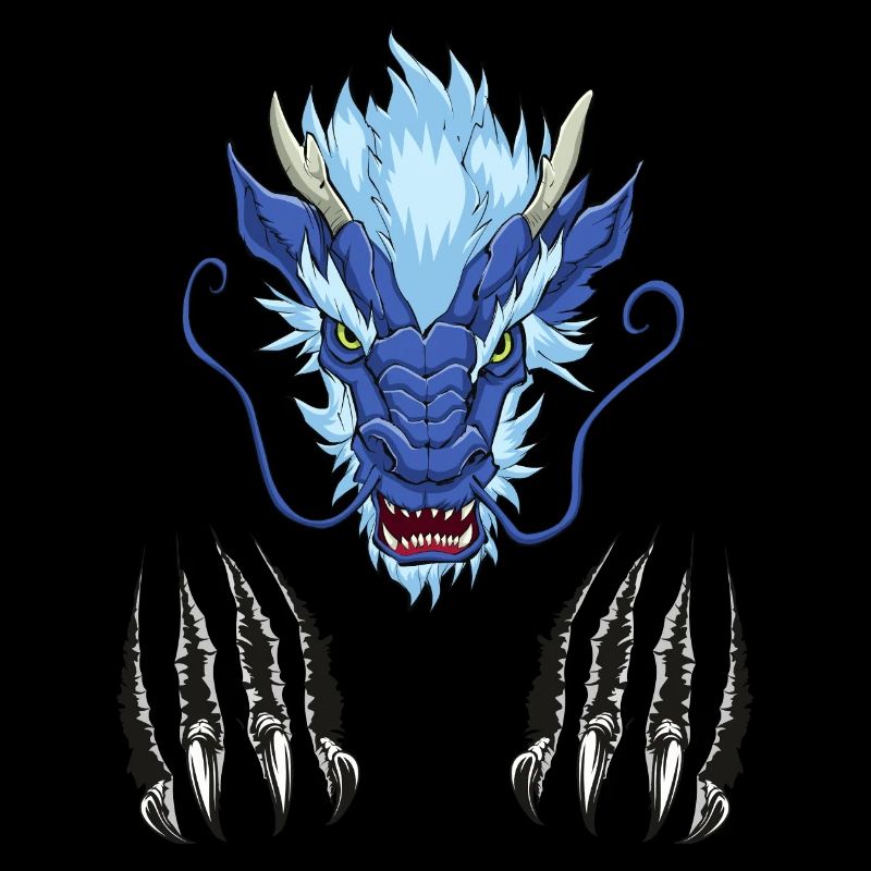 Chinese Dragon Head Scratch Monster Mythical Gift