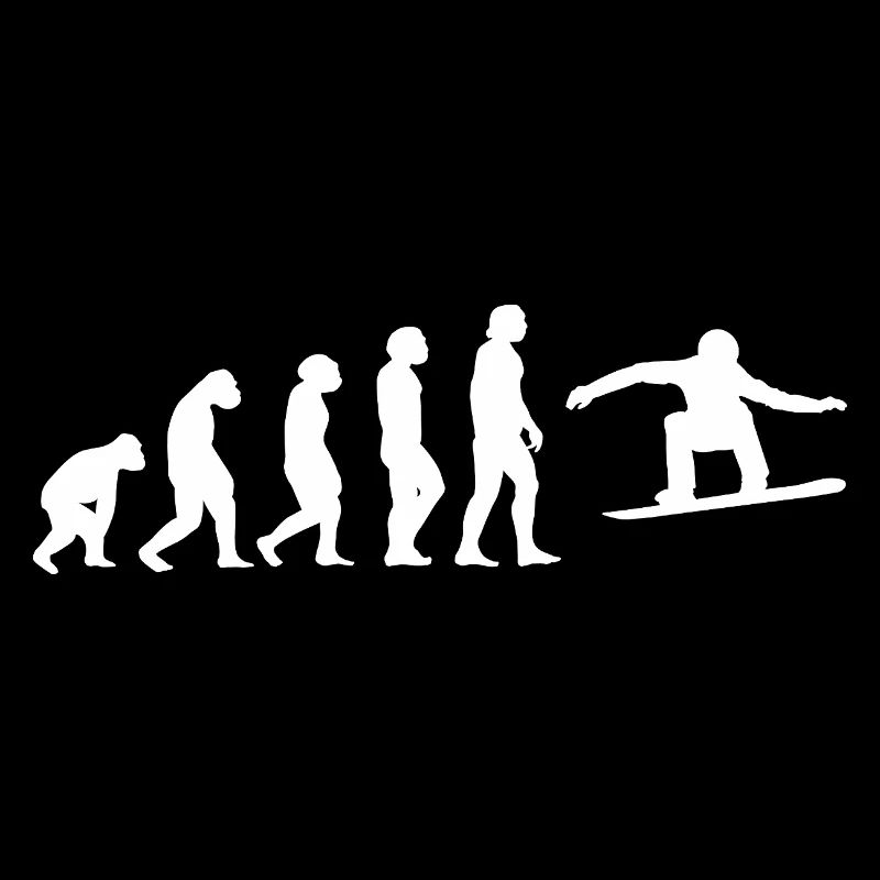 Snowboarder Evolution Silhouette Minimaliste