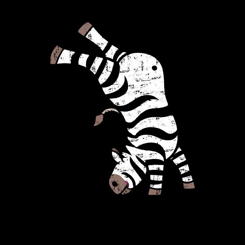 Kawaii Zebra Handstand Design
