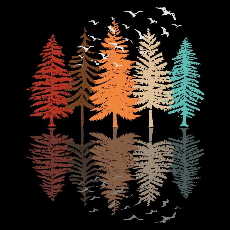 Forest Wildlife Nature Trees Reflection Landscape