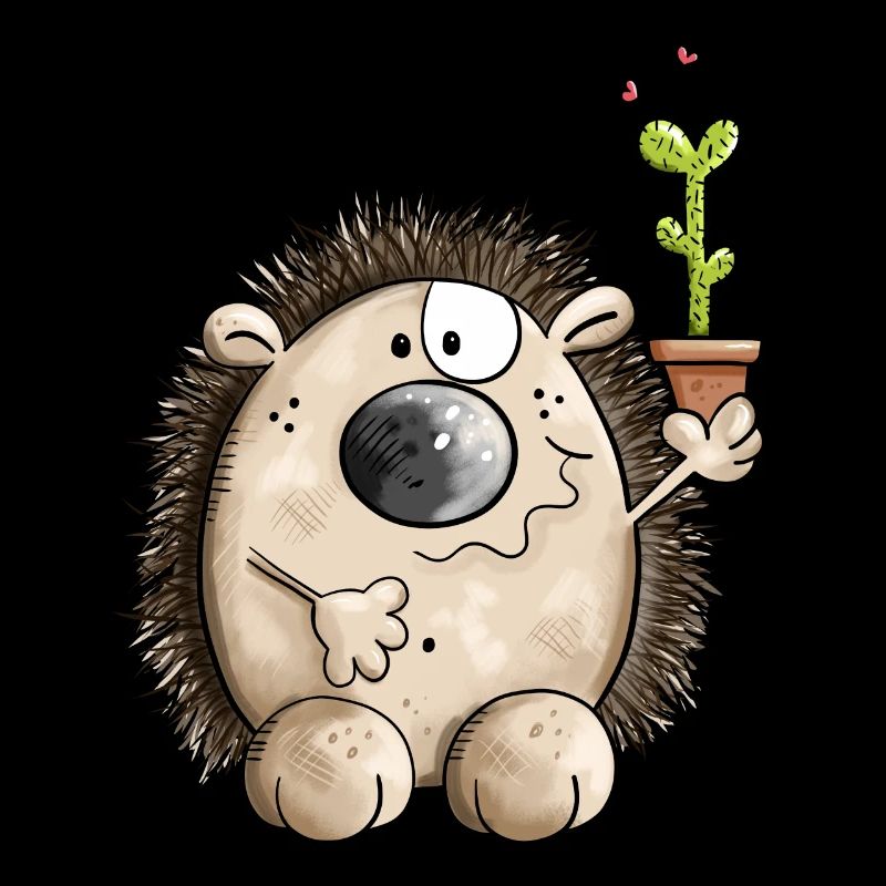 Hérisson avec une cactus